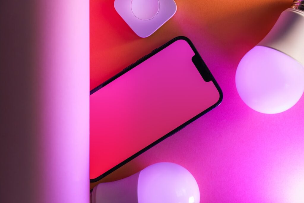 Smart devices. Empty screen mockup.