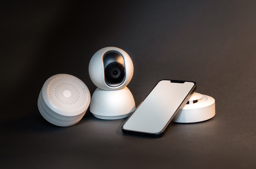 Smart home devices equipment. Mobile phone screen mockup.