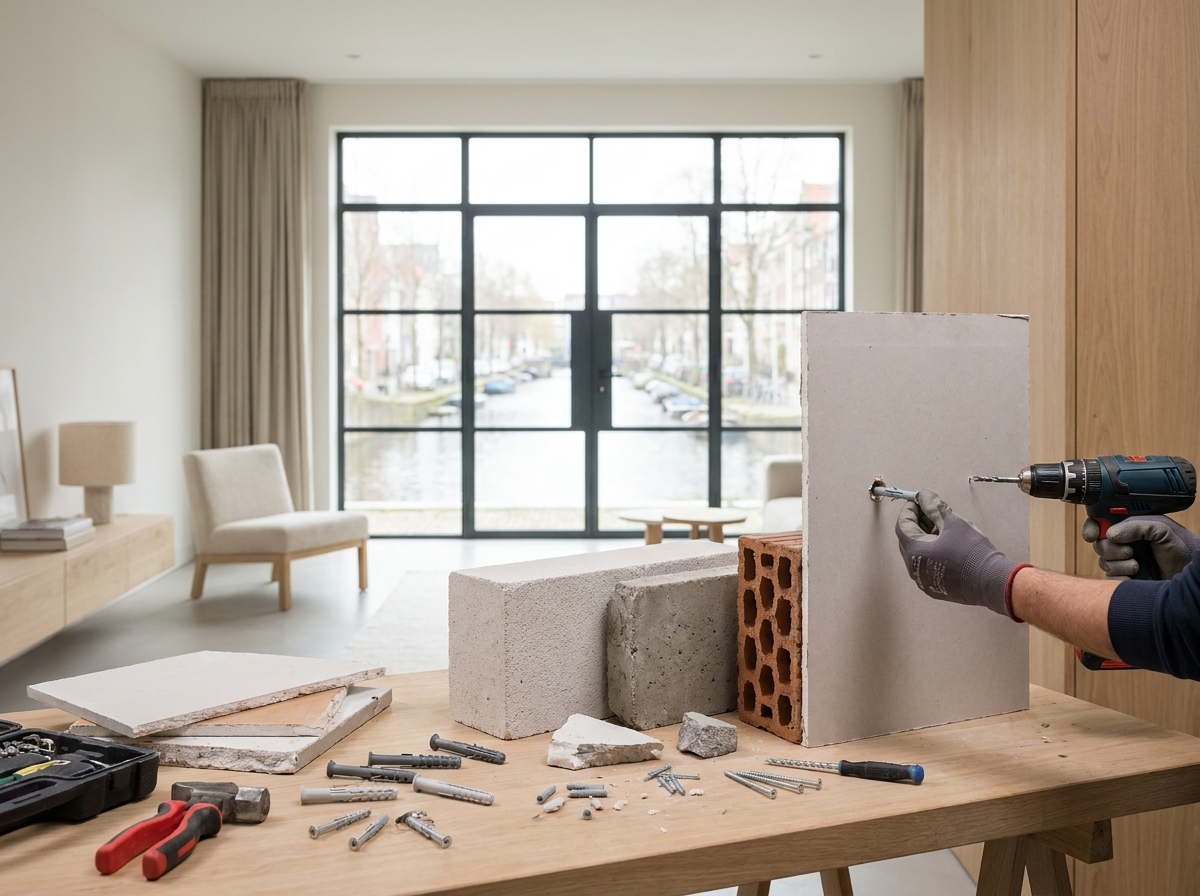 De juiste plug kiezen voor gips, gasbeton, beton of holle steen
