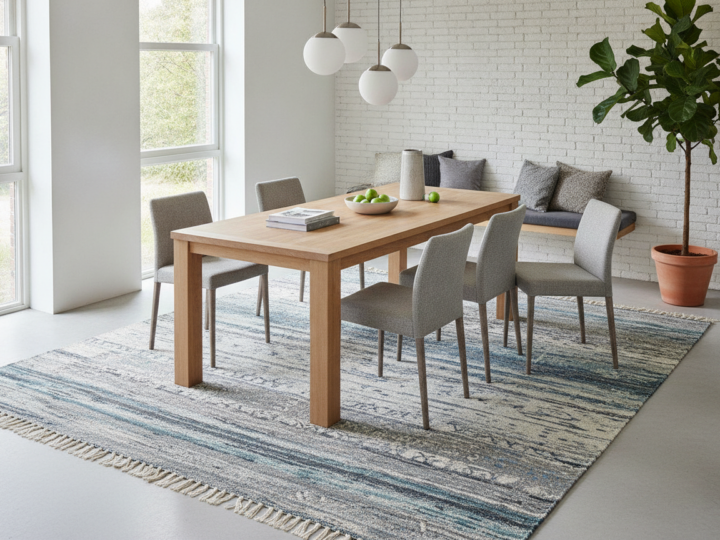Hoort er een vloerkleed onder je eettafel en welk formaat kies je