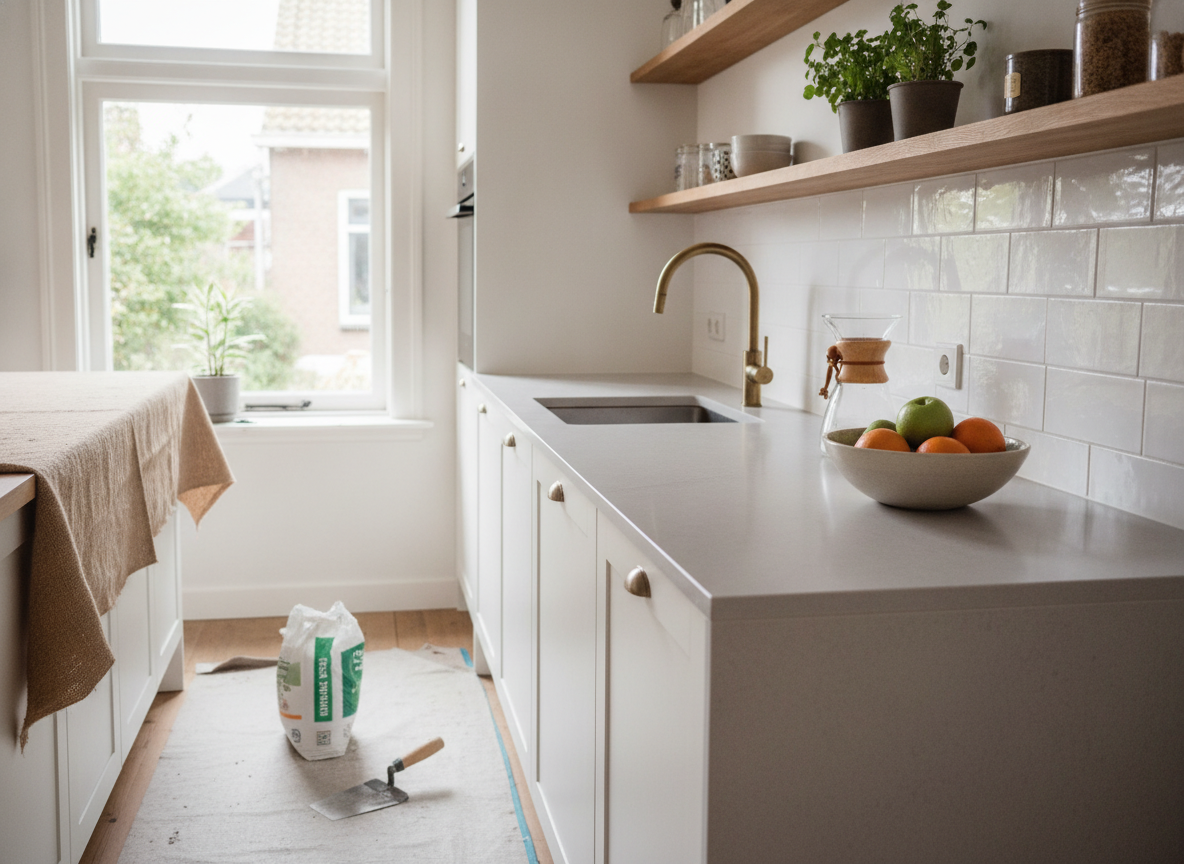 Zo vernieuw je een gedateerd aanrechtblad in je keuken