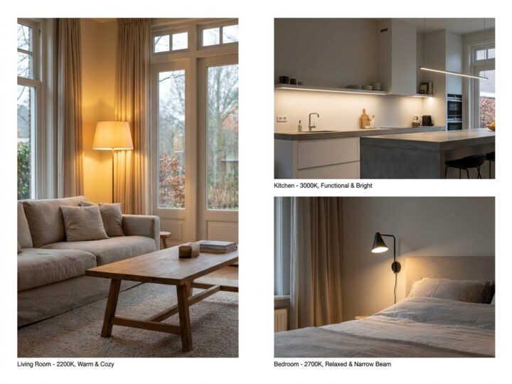 Lumen, kelvin en straalhoek: welke ledlamp in welke kamer hoort