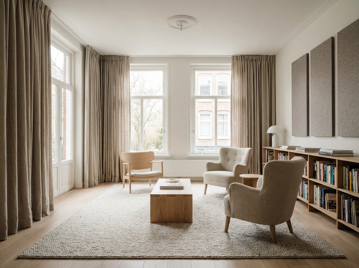 Waarom je woonkamer galmt en welke zachte materialen dat oplossen