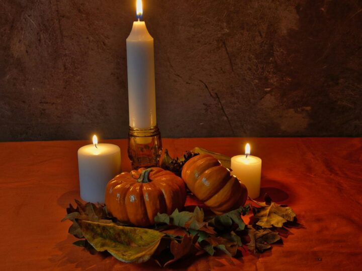 Pompoenen aankleden voor de herfst met een vintage vondst